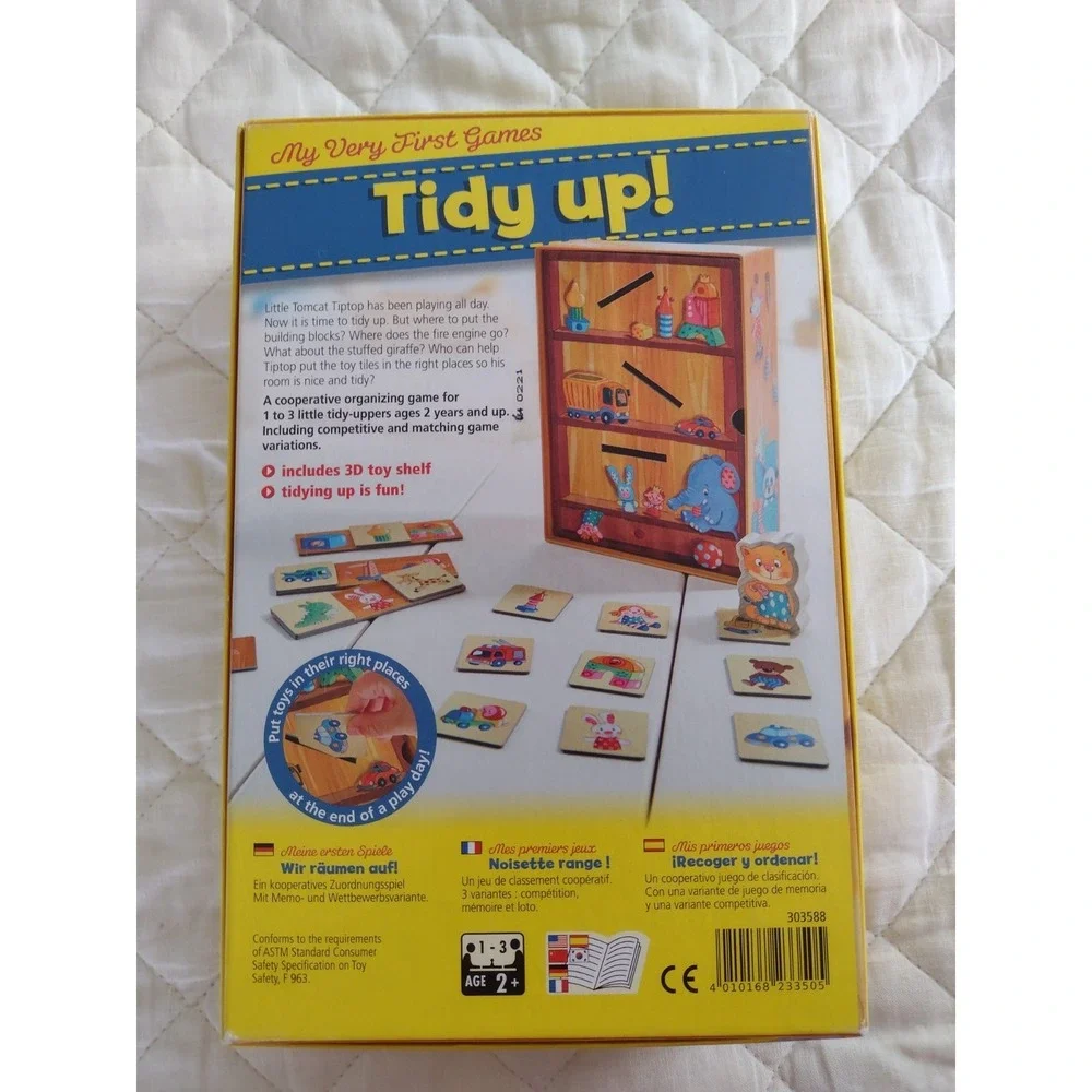 My Very First Tidy Up Board Game By Haba Made In Germany Complete Ages 2+